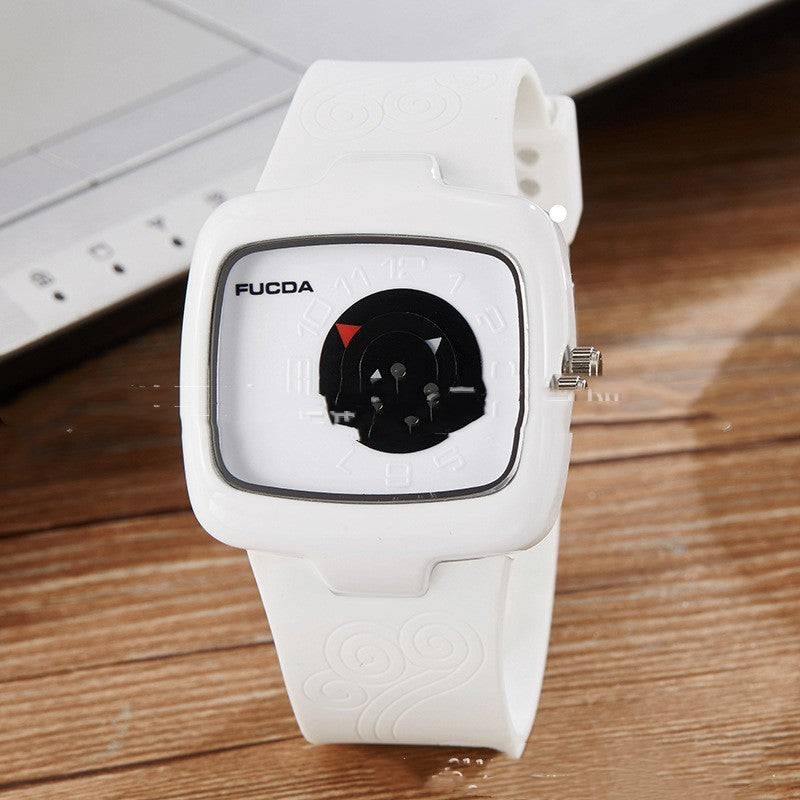 Contemporary Unisex Watch – Stainless Steel & Silicone