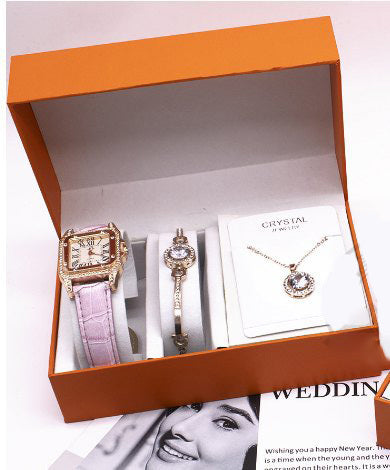 Women's watch Set with Matching Bracelet and Necklace