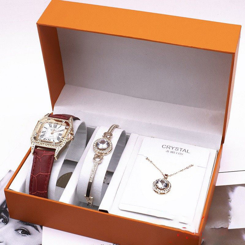 Women's watch Set with Matching Bracelet and Necklace