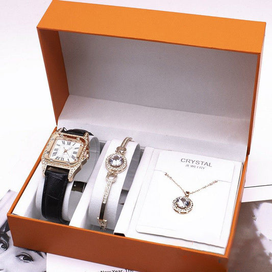 Women's watch Set with Matching Bracelet and Necklace