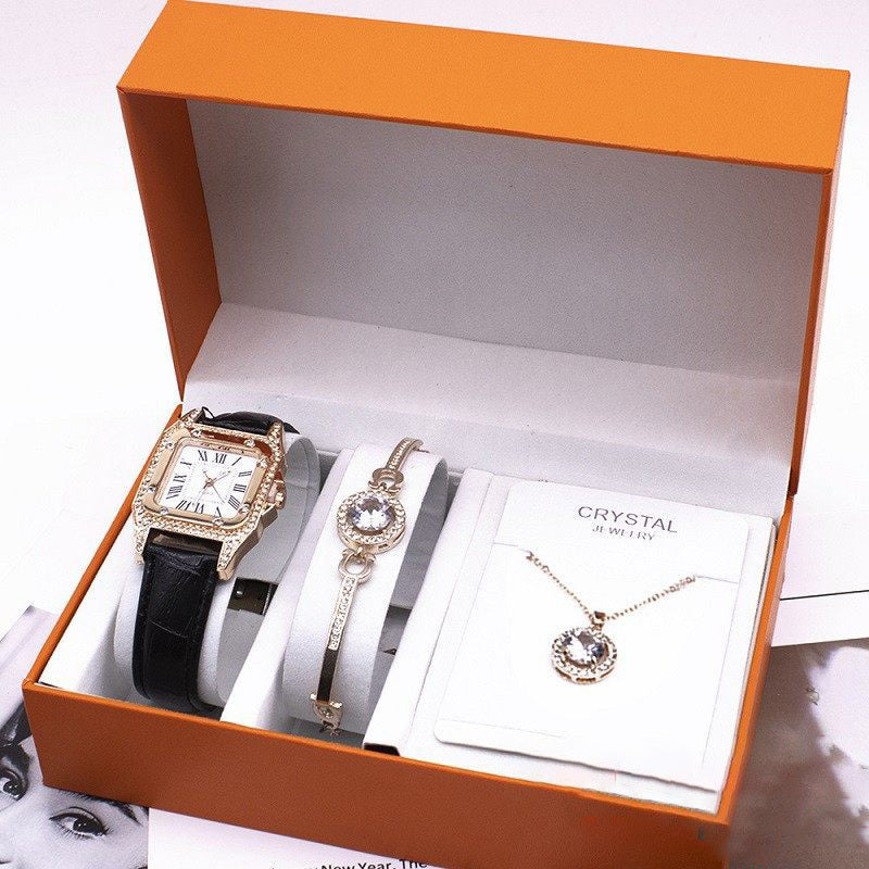 Women's watch Set with Matching Bracelet and Necklace