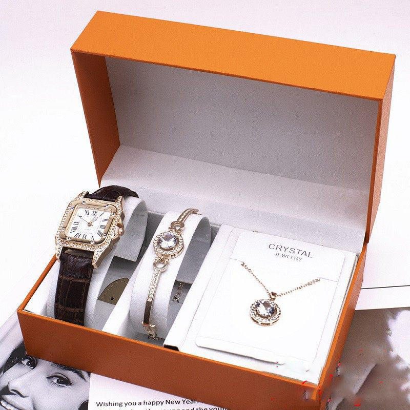 Women's watch Set with Matching Bracelet and Necklace