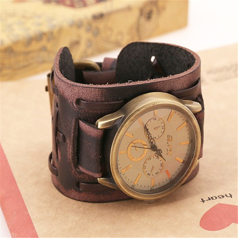 Men's Retro Cowhide Wristwatch Watch