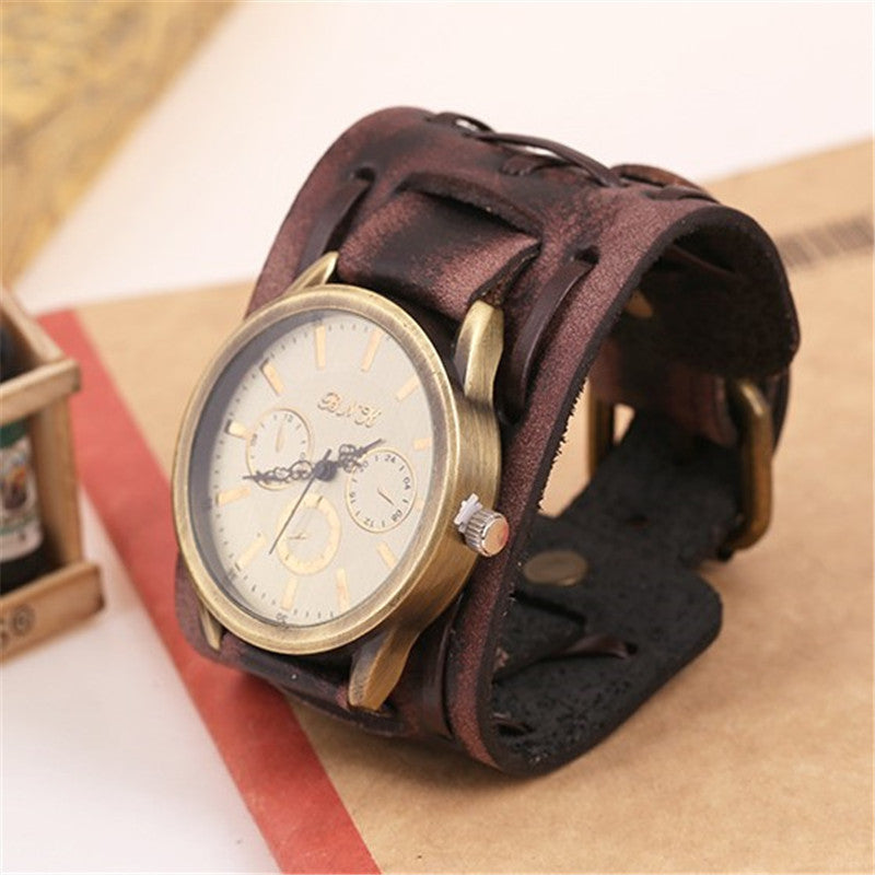 Men's Retro Cowhide Wristwatch Watch