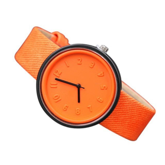 Unisex Solid Color Quartz Wristwatch