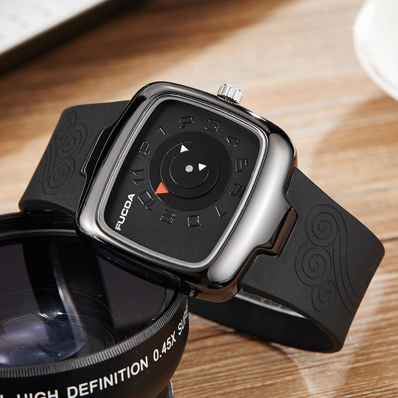 Contemporary Unisex Watch – Stainless Steel & Silicone