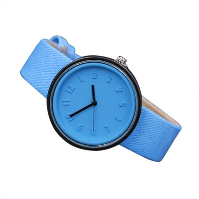 Unisex Solid Color Quartz Wristwatch