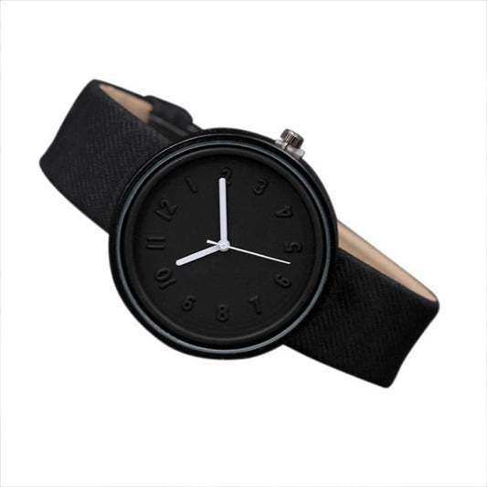 Unisex Solid Color Quartz Wristwatch