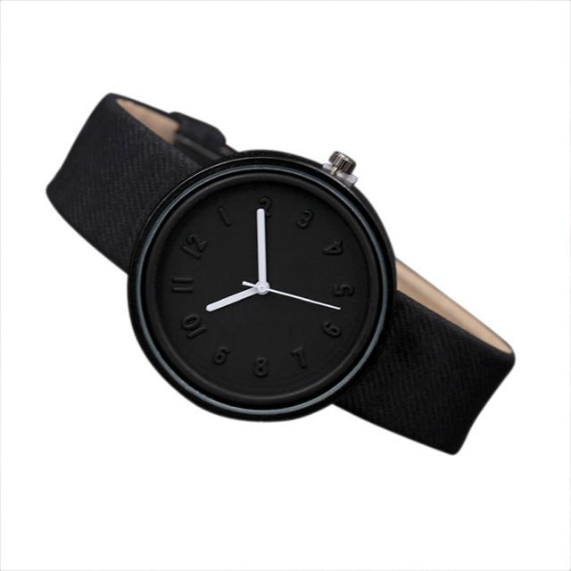 Unisex Solid Color Quartz Wristwatch
