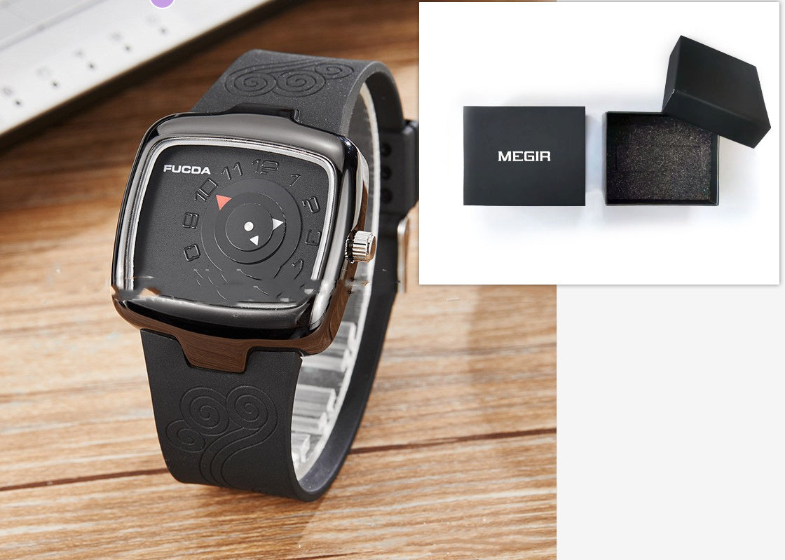 Contemporary Unisex Watch – Stainless Steel & Silicone