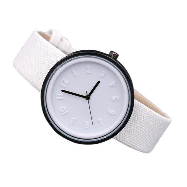 Unisex Solid Color Quartz Wristwatch