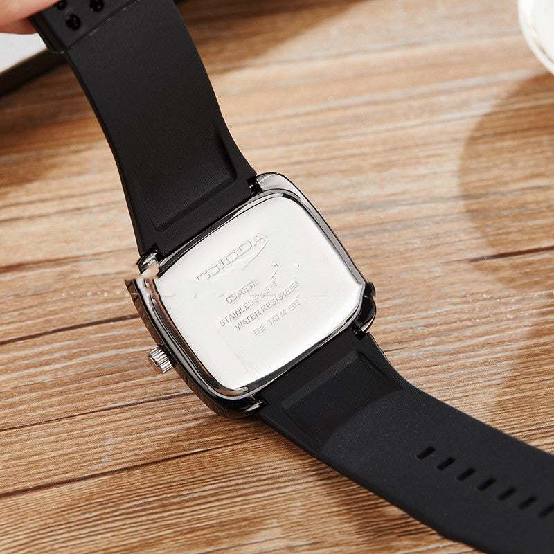 Contemporary Unisex Watch – Stainless Steel & Silicone